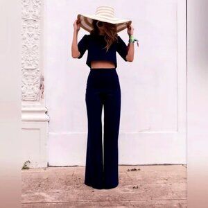 RIPLEY RADER BLACK PONTE KNIT WIDE LEG PANT - SZ.4. NWT!!!